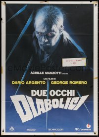5c0977 TWO EVIL EYES Italian 1p 1990 Dario Argento & George Romero's Due occhi diabolici, Sciotti art