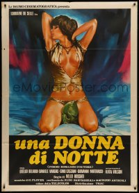 5c0982 WOMAN IN THE NIGHT Italian 1p 1979 Nello Rossati's Una Donna di Notte, sexy art, rare!