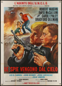 5c0768 HELICOPTER SPIES Italian 2p 1968 Robert Vaughn, David McCallum, The Man from UNCLE, rare!