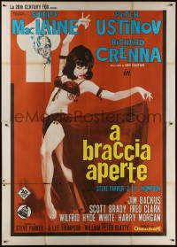 5c0775 JOHN GOLDFARB, PLEASE COME HOME Italian 2p 1964 different Nistri art of Shirley MacLaine!