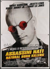 5c0795 NATURAL BORN KILLERS Italian 2p 1994 Oliver Stone cult classic, great c/u of Woody Harrelson!