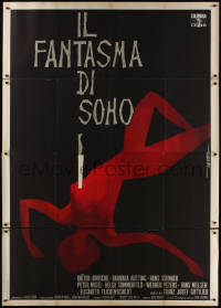 5c0800 PHANTOM OF SOHO Italian 2p 1965 completely different horror art by Enrico De Seta, very rare!