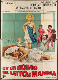 5c0836 WITH SIX YOU GET EGGROLL Italian 2p 1968 different art of Doris Day, Brian Keith, dog & kids!