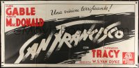 5c0718 SAN FRANCISCO Italian 39x81 1937 Clark Gable, Jeanette MacDonald, different & ultra rare!!