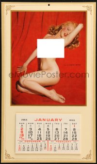 5c0335 MARILYN MONROE commercial Golden Dreams calendar 1970s nude image from 1st Playboy centerfold!