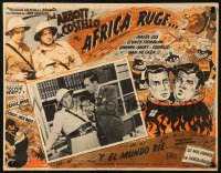 5c0488 AFRICA SCREAMS Mexican LC R1950s Bud Abbott & Lou Costello in inset AND in border art!