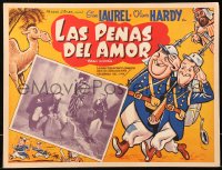 5c0490 BEAU HUNKS Mexican LC R1960s angry Arab man yelling at Laurel & Hardy, cool border art!