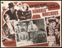 5c0509 INVISIBLE STRIPES Mexican LC R1950s George Raft & Humphrey Bogart by bookie's office!
