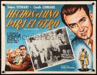 5c0520 MADE FOR EACH OTHER Mexican LC R1950s James Stewart in inset & border art w/ Carole Lombard!