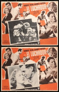5c0474 SET-UP 4 Mexican LCs 1949 Robert Ryan, Audrey Totter, Robert Wise boxing classic!