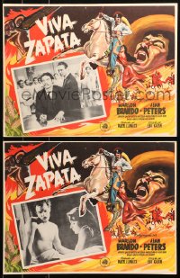 5c0475 VIVA ZAPATA 4 Mexican LCs 1952 Marlon Brando, Jean Peters, Anthony Quinn, John Steinbeck