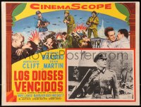 5c0549 YOUNG LIONS Mexican LC R1960s close up of Nazi officer Marlon Brando & with co-stars in border!