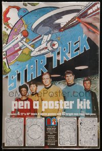 5c0269 STAR TREK 12x18 pen a poster kit 1976 includes four 12x18 posters & ten bright felt markers!