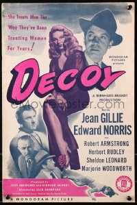 5c0377 DECOY pressbook 1946 super sexy bad girl Jean Gillie, film noir like Kiss Me Deadly, rare!