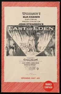 5c0381 EAST OF EDEN pressbook 1955 first James Dean, John Steinbeck, directed by Elia Kazan!