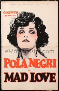 5c0413 MAD LOVE pressbook 1923 why men went mad for the love of strange beauty Pola Negri, rare!