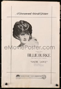 5c0433 SADIE LOVE pressbook 1919 pretty Billie Burke gets married to a Count but loves another!