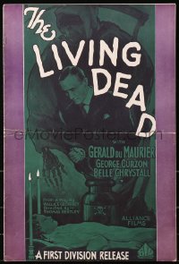 5c0435 SCOTLAND YARD MYSTERY pressbook 1935 The Living Dead, cool art of Grim Reaper, very rare!