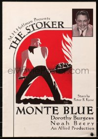 5c0439 STOKER pressbook 1932 Monte Blue, really cool Francis artwork of man shoveling coal!