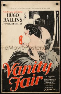 5c0454 VANITY FAIR pressbook 1923 great cover art of Mabel Ballin as Becky Sharp, ultra rare!