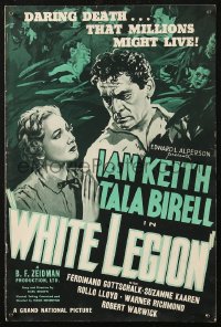 5c0462 WHITE LEGION pressbook 1936 Ian Keith & Tala Birell, daring death that millions might live!