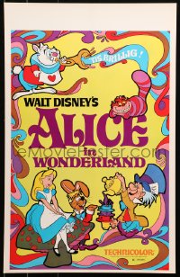 5c0557 ALICE IN WONDERLAND WC R1974 Walt Disney, Lewis Carroll classic, cool psychedelic art!