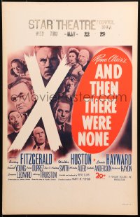 5c0558 AND THEN THERE WERE NONE WC 1945 Walter Huston, Agatha Christie, directed by Rene Clair