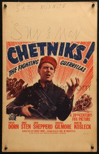 5c0575 CHETNIKS WC 1943 cool image of Philip Dorn as Yugoslavian soldier, The Fighting Guerrillas!