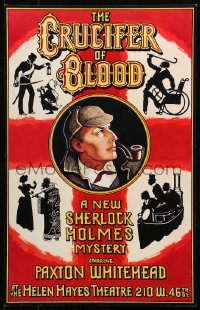 5c0579 CRUCIFER OF BLOOD stage play WC 1978 cool art of detective Sherlock Holmes by Van Nutt!