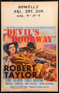 5c0584 DEVIL'S DOORWAY WC 1950 art of Robert Taylor w/ rifle, directed by Anthony Mann, ultra rare!