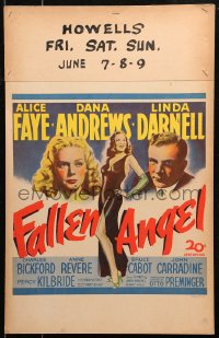 5c0592 FALLEN ANGEL WC 1945 Preminger, pretty Alice Faye, Dana Andrews, sexy bad girl Linda Darnell!