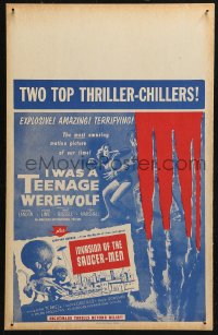 5c0613 I WAS A TEENAGE WEREWOLF/INVASION OF THE SAUCER-MEN Benton WC 1957 two top thriller-chillers!