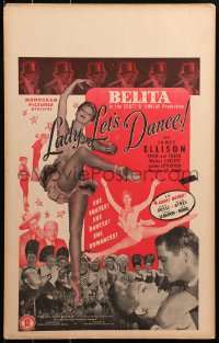 5c0624 LADY LET'S DANCE WC 1944 super sexy Belita skates, dances & romances James Ellison!