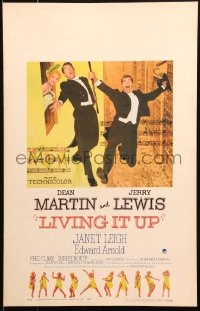 5c0630 LIVING IT UP WC 1954 sexy Janet Leigh with wacky Dean Martin & Jerry Lewis in tuxedos!