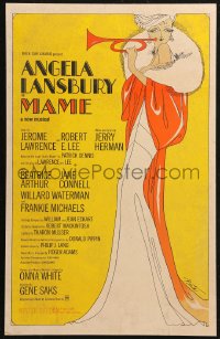 5c0633 MAME stage play WC 1966 great full-length art of Angela Lansbury with horn by Berta!