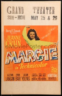 5c0634 MARGIE WC 1946 great image of sexy Jeanne Crain, plus cool title design, ultra rare!