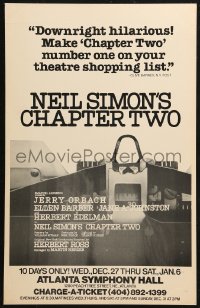 5c0644 NEIL SIMON'S CHAPTER TWO stage play WC 1977 starring Jerry Orbach, very rare!