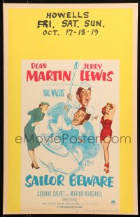 5c0666 SAILOR BEWARE WC 1952 Dean Martin & Jerry Lewis, sexy Corinne Calvet & Marion Marshall!
