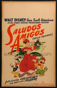 5c0669 SALUDOS AMIGOS WC 1944 Walt Disney goes South American with Donald Duck & Joe Carioca!