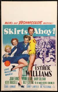 5c0676 SKIRTS AHOY WC 1952 great full-length images of sexy Esther Williams in uniform & swimsuit!