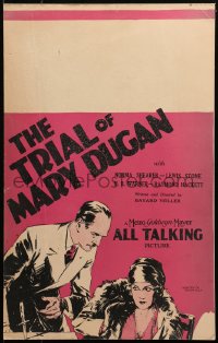 5c0697 TRIAL OF MARY DUGAN WC 1929 art of Norma Shearer & H.B. Warner, all talking, ultra rare!