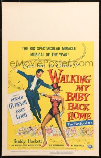 5c0701 WALKING MY BABY BACK HOME WC 1953 artwork of dancing Donald O'Connor & sexy Janet Leigh!