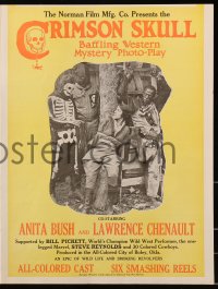 5c0375 CRIMSON SKULL pressbook 1921 colored cowboys Anita Bush & Lawrence Chenault, lost film!