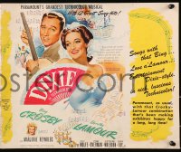 5c0380 DIXIE pressbook 1943 great art of Bing Crosby & sexy Dorothy Lamour, Paramount musical, rare!