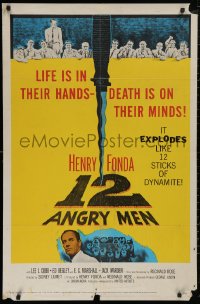 5d0004 12 ANGRY MEN 1sh 1957 Henry Fonda, Sidney Lumet jury classic, life is in their hands