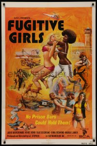 5d0012 5 LOOSE WOMEN 1sh 1974 Fugitive Girls, written by Ed Wood, sexy Chet Collom artwork!