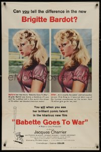 5d0071 BABETTE GOES TO WAR 1sh 1960 super sexy soldier Brigitte Bardot, Babette s'en va-t-en guerre