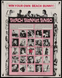 5d0089 BEACH BLANKET BINGO advance 1sh 1965 Frankie & Annette, different, Win Your Own Beach Bunny!