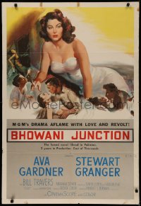 5d0104 BHOWANI JUNCTION 1sh 1955 sexy Eurasian beauty Ava Gardner in a flaming love story!