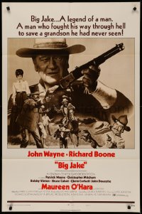 5d0113 BIG JAKE style B 1sh 1971 John Wayne fought through hell to save a grandson he had never seen!